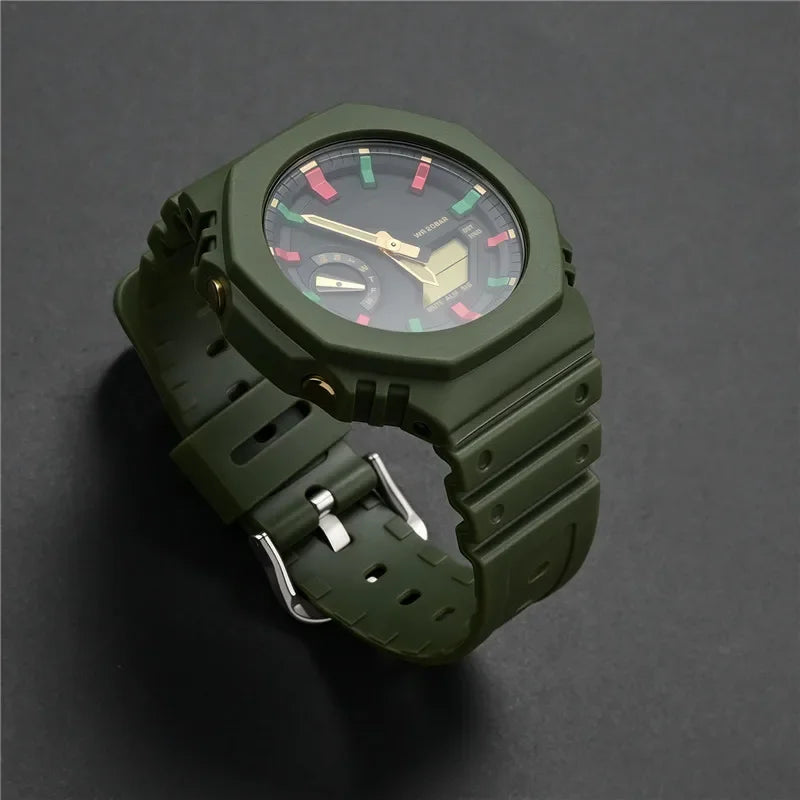 Bracelet de montre en résine pour Casio G-SHOCK GA-2100 GA-2110, Kit de modification de bracelet de montre en caoutchouc étanche pour hommes, avec outils
