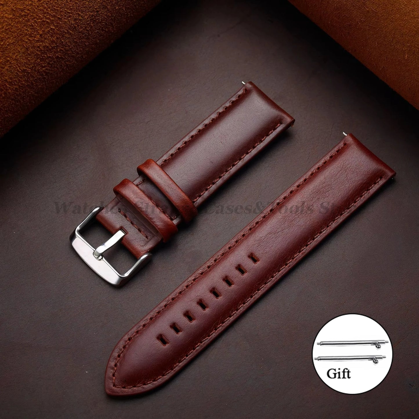 Bracelet de montre en cuir véritable 18mm 20mm 22mm 24mm 26mm Bracelet de montre en peau de vache Vintage pour DW Bracelet à dégagement rapide Bracelet universel