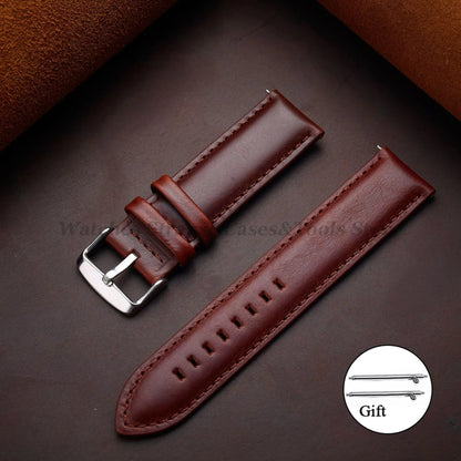 Bracelet de montre en cuir véritable 18mm 20mm 22mm 24mm 26mm Bracelet de montre en peau de vache Vintage pour DW Bracelet à dégagement rapide Bracelet universel