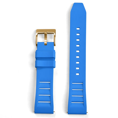 Bracelet de montre en caoutchouc FKM 20mm 22mm, souple, étanche, pour Huawei, Samsung, Seiko, Omega, avec attache rapide