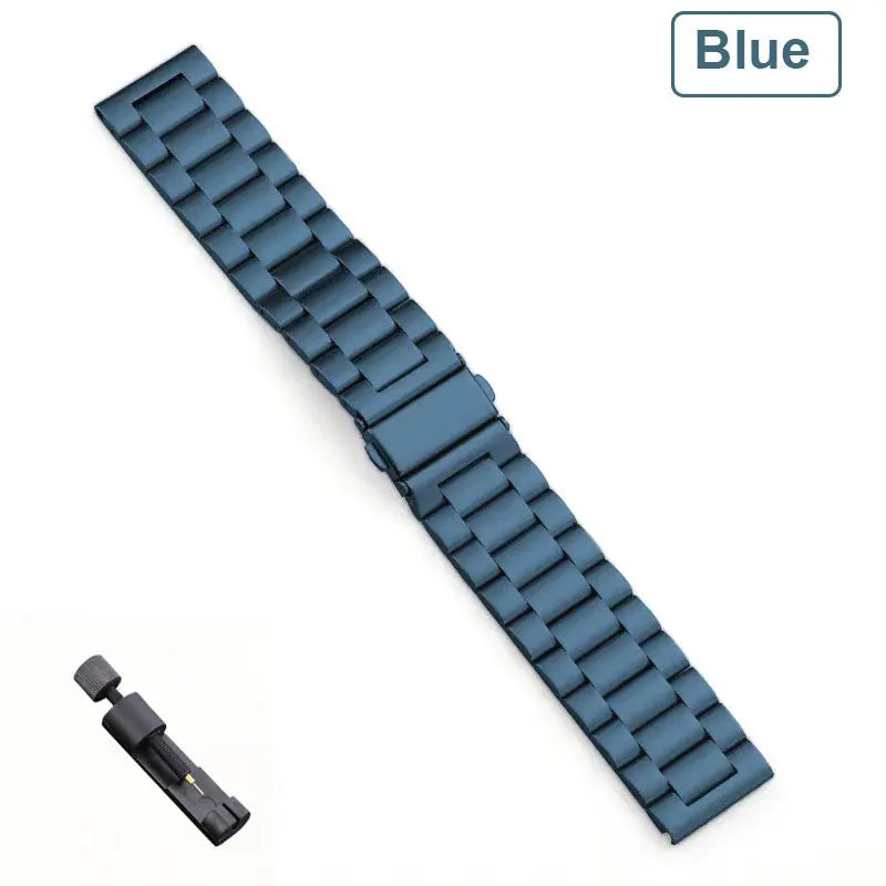 Bracelet en acier inoxydable, 18mm 20mm 22mm, pour Garmin Vivoactive 3 4 4s 5 6, montre Venu 2 2S 3S SQ Forerunner 245, Bracelet en métal