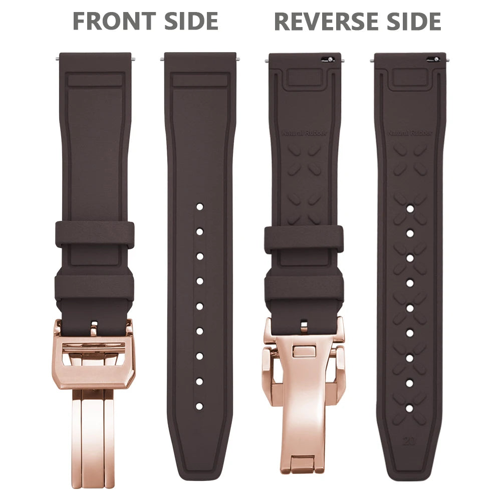 Bracelet en caoutchouc FKM 20mm 21mm 22mm pour montre IWC PILOT Portugal PORTOFINO, bracelet de plongée à libération rapide, montre connectée pour Huawei