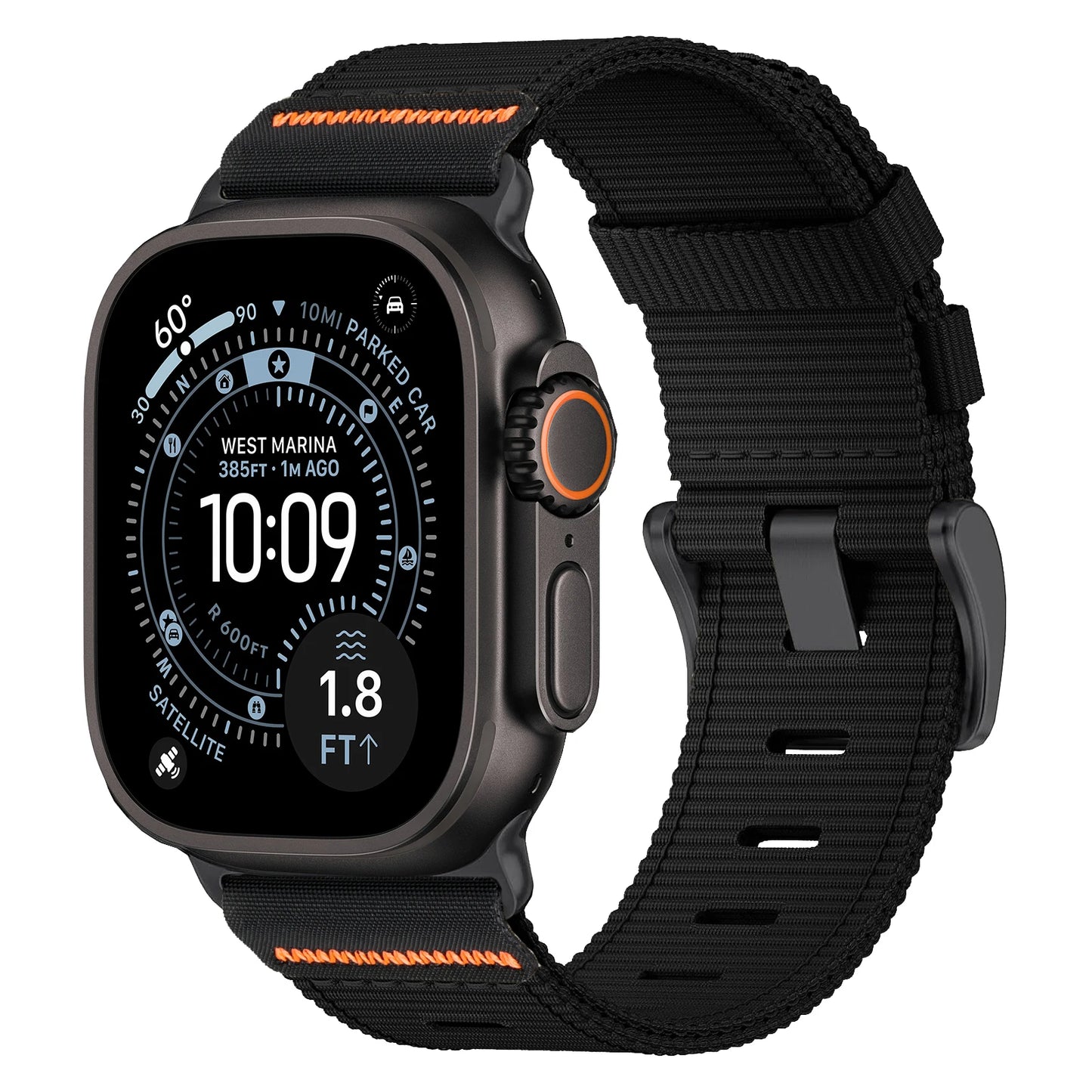 Nylon strap for Apple Watch, compatible with sizes 46mm, 42mm, 45mm, 44mm, 41mm, 40mm, 49mm, for iWatch Series 11, 10, 9, 8, SE, 7, 6, 5, Ultra, 3, 2