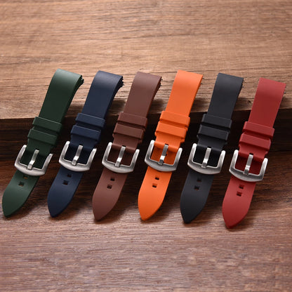 Quick Release Classic Fluoro Rubber Watch Straps, 18-19-20-21-22-23-24mm, FKM FPM, For Any Brand, Diving Watch Bands