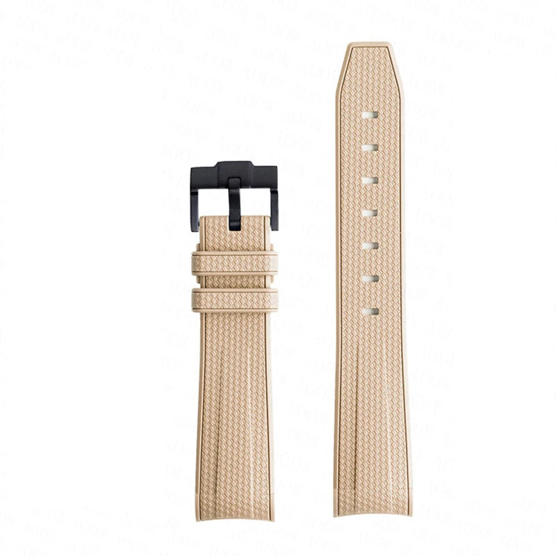 Bracelet de montre en caoutchouc et Silicone, 20mm, pour Omega X Swatch Joint MoonSwatch, pour Seamaster 300, pour hommes et femmes, extrémité incurvée