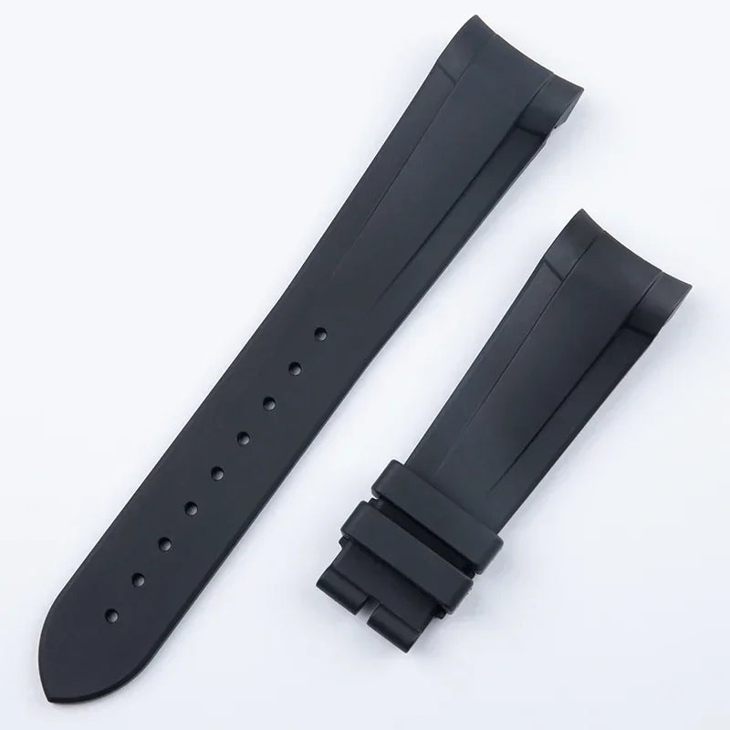 Bracelet de montre en caoutchouc fluoré FKM, extrémité incurvée de 22mm, pour bracelet Tudor Black Bay Pelagos, bracelet de montre Black Bay GMT ChronoHeritage, cadran de 41mm