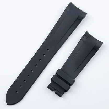 Bracelet de montre en caoutchouc fluoré FKM, extrémité incurvée de 22mm, pour bracelet Tudor Black Bay Pelagos, bracelet de montre Black Bay GMT ChronoHeritage, cadran de 41mm