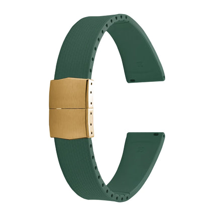 Cinturini per orologi in gomma Delugs CTS Fkm da 20 mm con fibbia a farfalla, 4 colori, texture unica, cinturino per orologi a sgancio rapido per orologi di marca