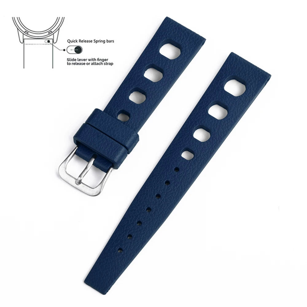 20mm 22mm bracelets tropicaux nouveau Design fluororubber FKM bracelets de montre à dégagement rapide FPM bracelets de montre pour montres de plongée accessoires