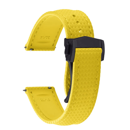 FKM Waterproof Rubber Watch Band Quick Release Deployment Clasp Straps 20mm 22mm Universal Watch Bracelet
