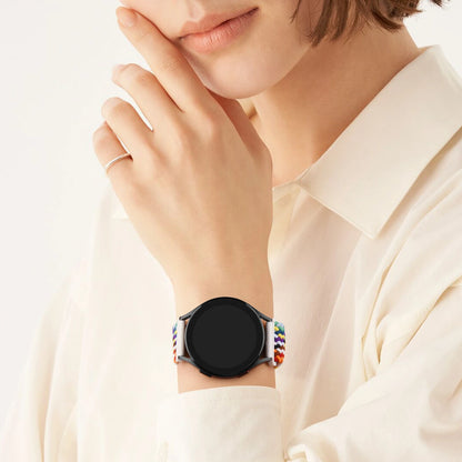 Bracelet magnétique tressé de 22mm pour Amazfit GTR 4 3 2 2e 3 Pro/GTR 47mm, Bracelet pour Amazfit BIP 6 5/Pace/Stratos 2S