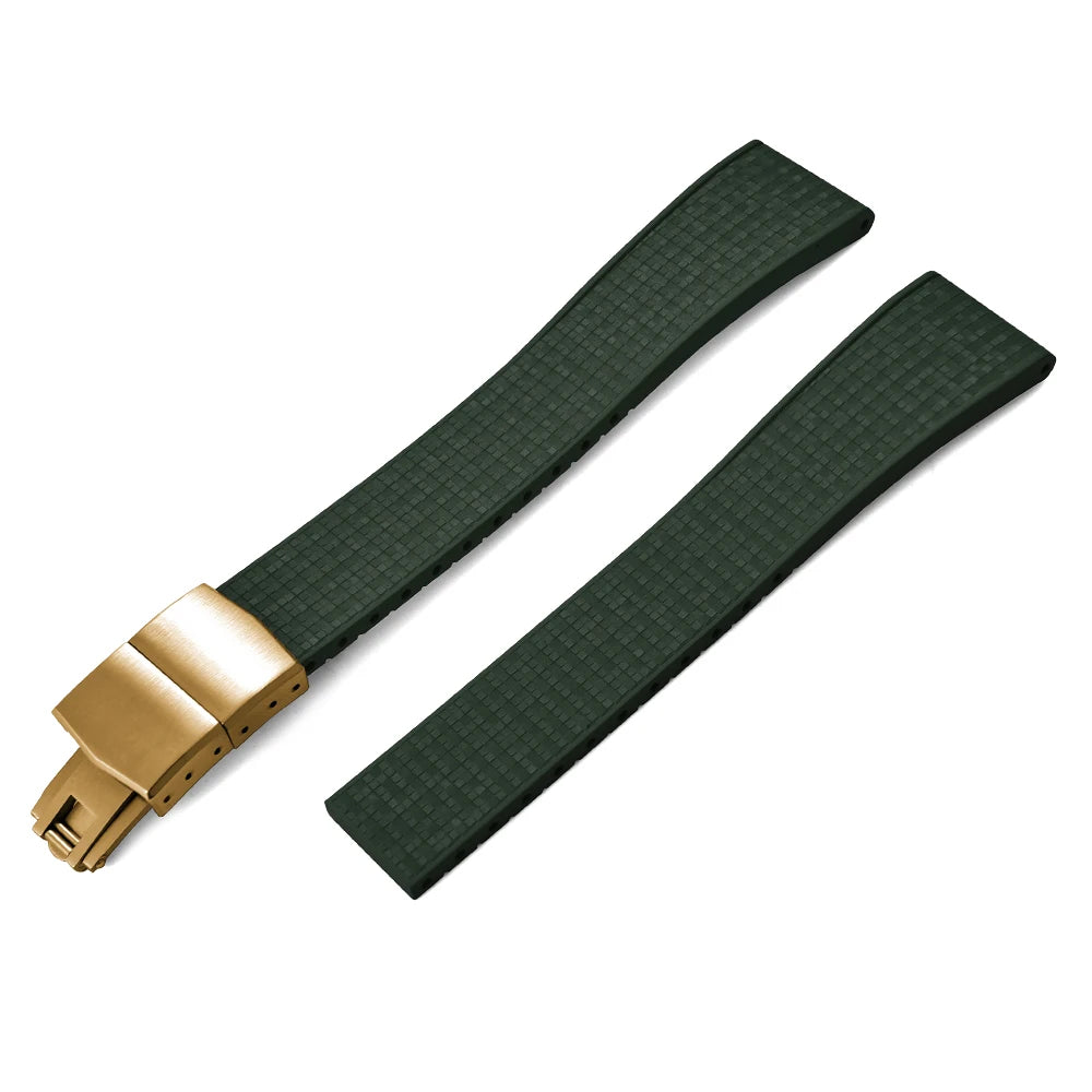 STAPELP 20mm a 22mm tutte le misure mosaico CTS FKM cinturini in caucciù per orologi Rolex Cartier IWC Omega Tuber cinturino con sgancio rapido