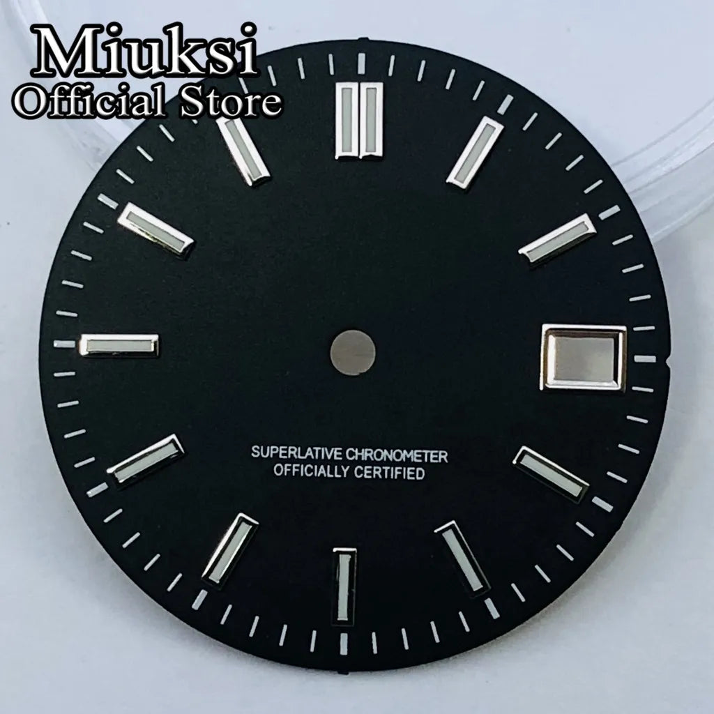 ATA UKSI-Cadran de Montre Lumineux, Noir, Rouge, Bleu, Rose, Jaune, Stérile, Adapté au Mouvement NH35, 29mm