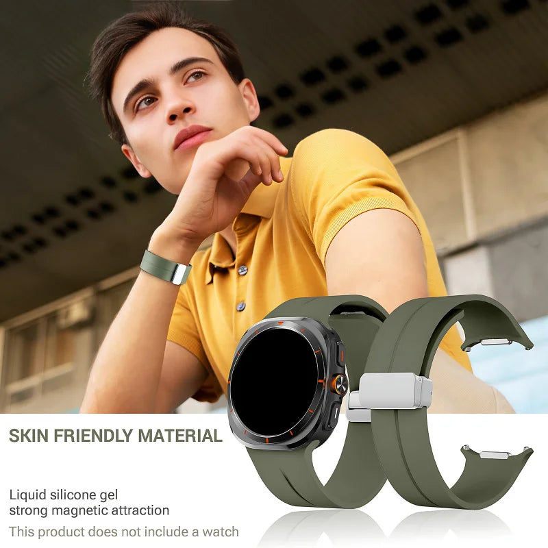 Bracelet magnétique à dégagement rapide Groove pour Samsung Watch Ultra, minimaliste, polyvalent et durable