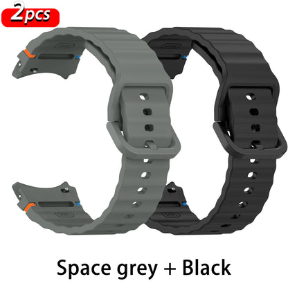Bracelet de sport en silicone pour Samsung Galaxy Watch, Correa Watch6 Classic, Bracelet, 7, 6, 5, 4, FE, 44mm, 40mm, Pro 45mm, 43mm, 47mm, Original