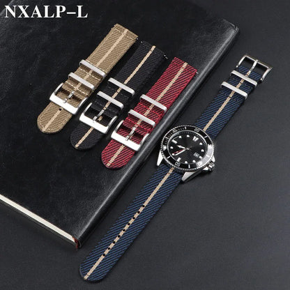 Cinturino per orologio militare in Nylon da uomo per Seiko per Omega, cinturino universale a sgancio rapido in tela sportiva per smartwatch 20mm 22mm
