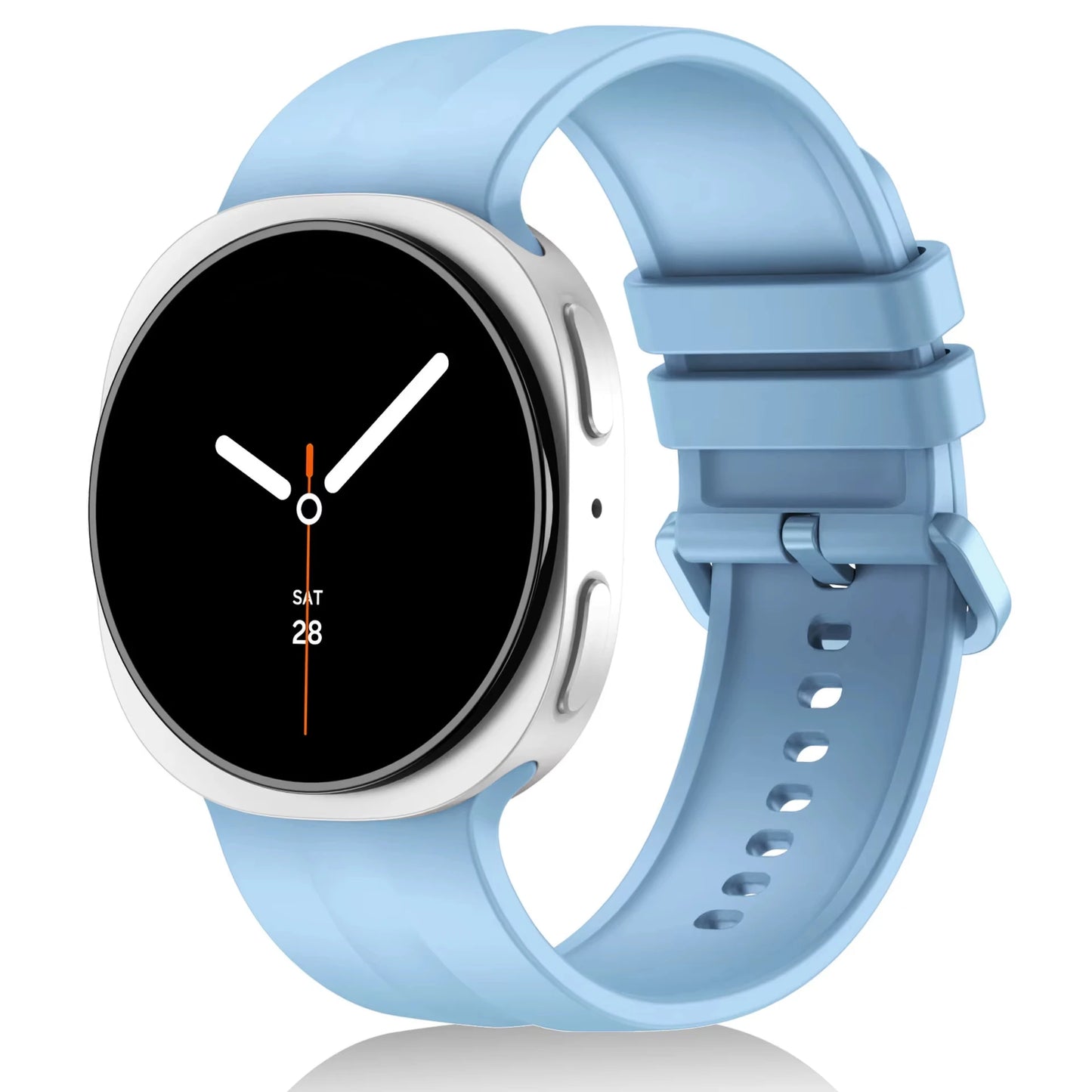 Original Silicone Strap for Samsung Galaxy Watch 9 8 44mm 40mm, Correa Band for Galaxy Watch 9 8 Classic 46mm, Accessories