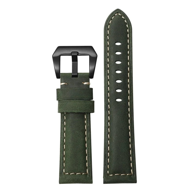 Bracelet de montre en cuir véritable pour Panerai, Compatible avec la série Radiomir Luminor 22/24/24MM