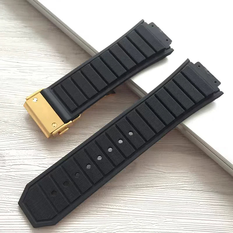 19*29mm 19*27mm for Hublot King Power UNICO Big BANG Watch Strap Silicone Rubber Band Interface Replacement Strap with Tool