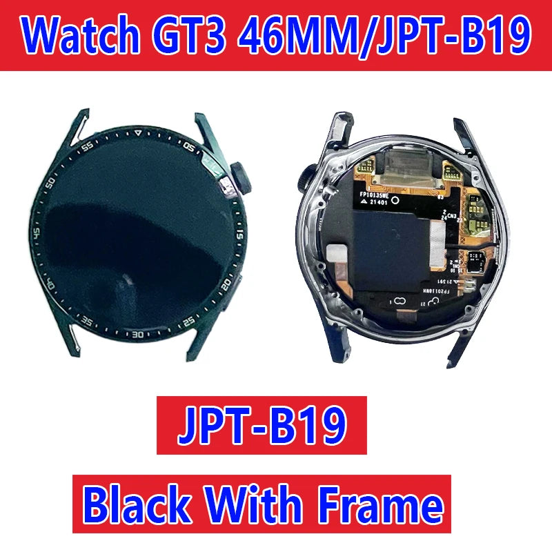 Pour Huawei Watch GT2 assemblage d'écran, montre GT2Pro, GT3, GT3Pro écran LCD, LTN-B19, VID-B99, JPT-B29, écran tactile MIL-B19