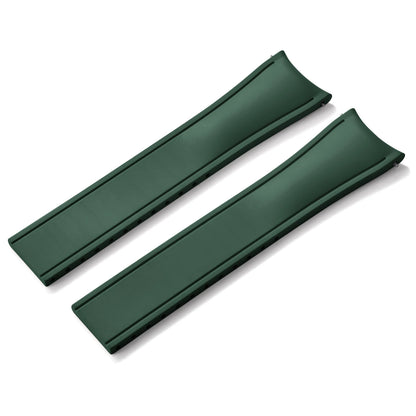 TONJETT for d-elug Curved FKM Rubber Watch Band 20mm 22mm Curved CTS Watch Strap Cut to Size Quick Release Butterfly Buckle
