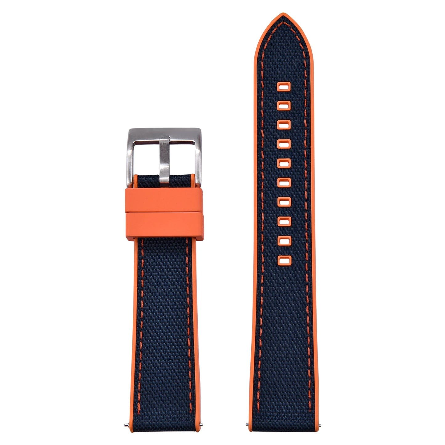 Bracelet de montre FKM en Nylon hybride de haute qualité 20mm 22mm bracelets de montre en caoutchouc fluoré en Nylon à dégagement rapide pour chaque marque montres de plongée