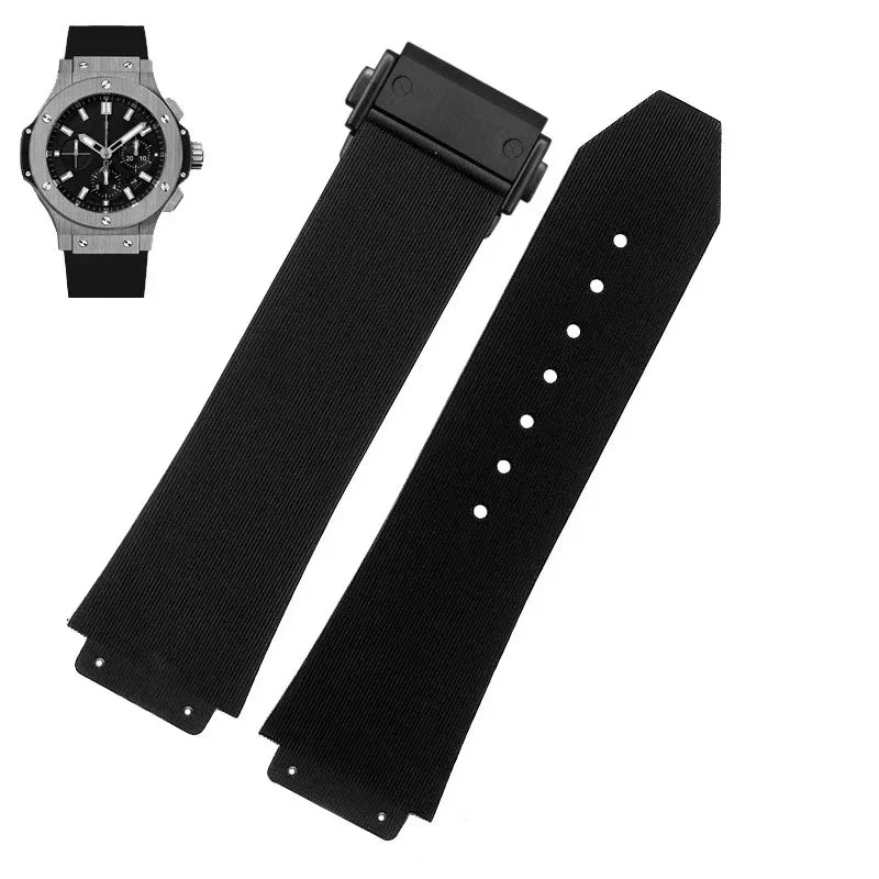Cinturini per orologi HUBLOT BIG BANG, silicone, 25*19mm, impermeabili, per orologi da uomo, cinturino a catena per orologi, accessori per orologi, cinturino in gomma