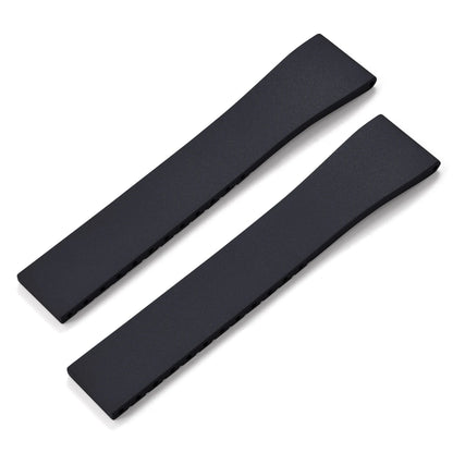 New CTS Fluororubber FKM Watch Straps 16mm 18mm 19mm 20mm 21mm 22mm Cut-to-Size Quick Release Butterfly Silver Buckle Watch Straps