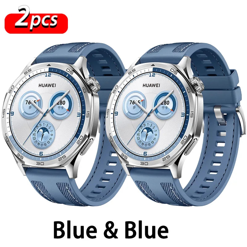 Bracelet en Nylon officiel de 22mm pour montre HUAWEI GT 6 5 4 46mm/montre 4 5 6 Pro/GT 6 5 3 2 Pro, Bracelet en Silicone Composite de 46mm