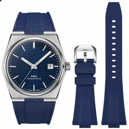 Pour Tissot PRX T137.407/T137.410 Bracelet en Silicone à dégagement rapide Super Player 40mm hommes Bracelet de montre en caoutchouc convexe 12mm