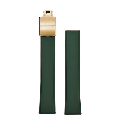 CTS – bracelets de montre FPM en caoutchouc fluoré, 19/20/21/22mm, boucle papillon à dégagement rapide, ceintures de plongée souples unisexes découpées à la taille