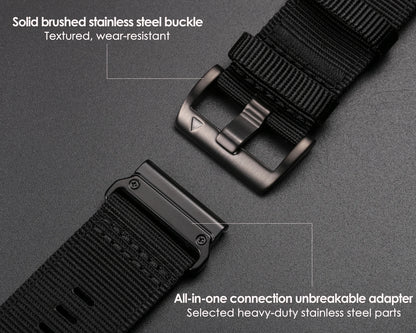 HEMSUT Watch Band for Garmin Tactix Nylon Quickfit 20 22 26mm Sport Strap Compatible Fenix8 7 6 EPIX /MK3 /Tactix