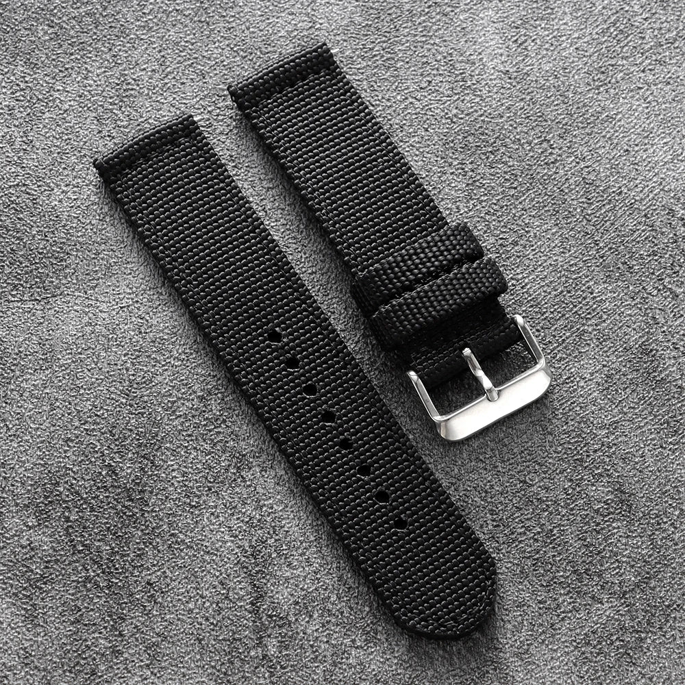 Quick-release canvas watch strap, made of nylon, 18mm, 20mm, 22mm, 24mm, for men and women, replacement straps for smartwatch accessories