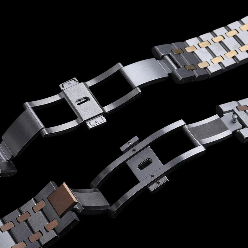 Bracelet de montre 21 26mm pour hommes et femmes, entièrement en acier inoxydable, pour AP ROYAL OAK 15400 26331 15500, boucle pliante