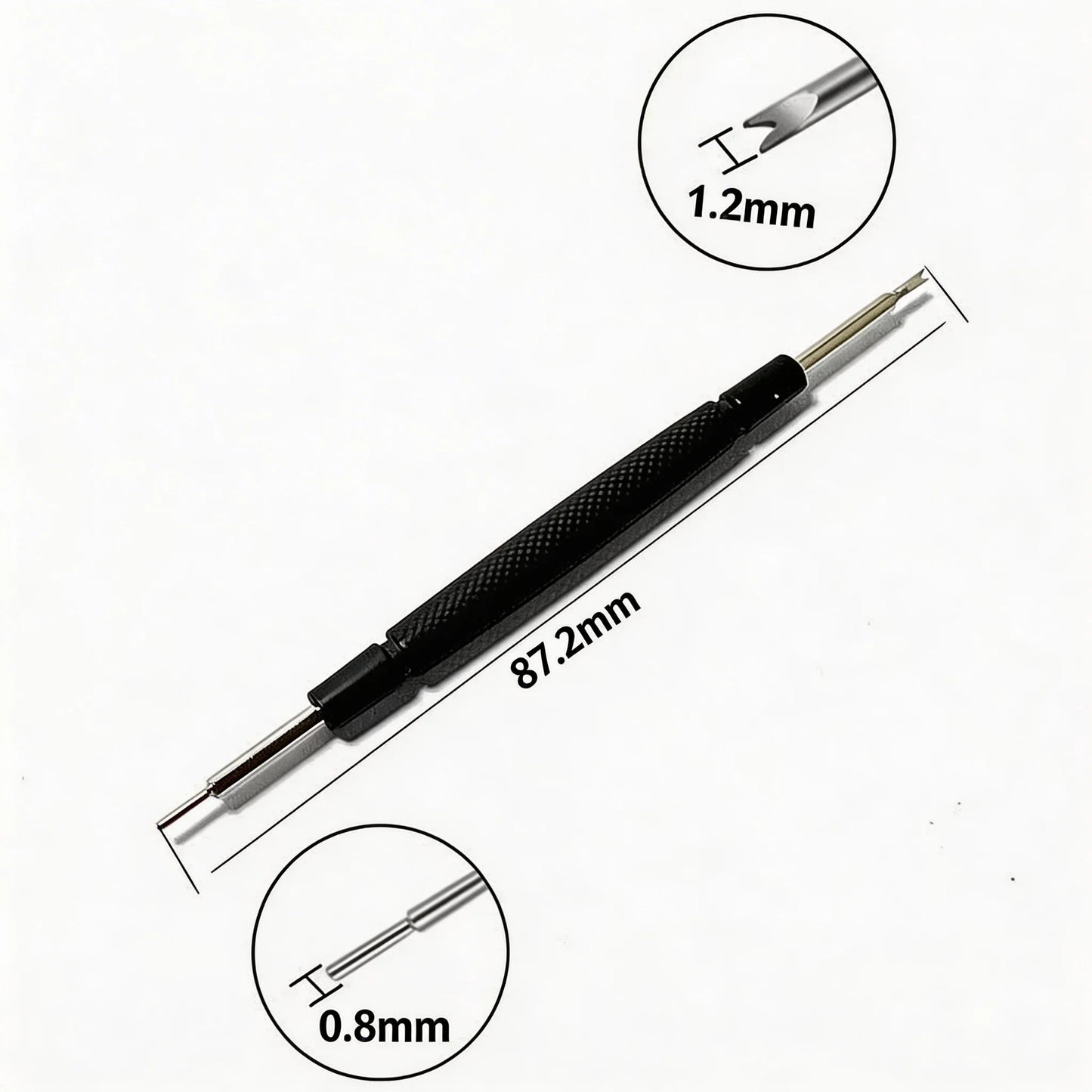 Kit di riparazione orologi da 2 pezzi: Strumento di rimozione delle barrette a molla per la regolazione del cinturino dell'orologio, strumento da orologiaio