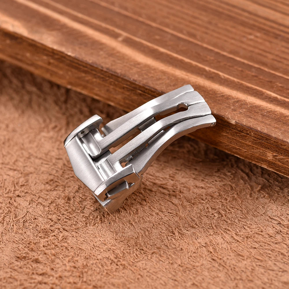 Fermoir de déploiement Omega, 18mm 20mm 22mm, boucle pliante en acier inoxydable, papillon volant hippocampe 300, bouton de Super montre