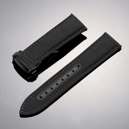 Bracelet de montre en Nylon 20mm 22mm pour Omega Seamaster 300, bracelet de montre pour Speedmaster AT150, boucle pliante en toile, Bracelets de Sport pour hommes