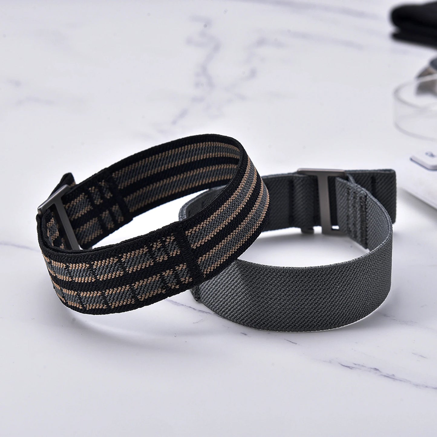 Bracelet de montre en toile de nylon 20mm 22mm, réglable, élastique, à boucle auto-agrippante, sport, de remplacement, respirant, pour Delugs
