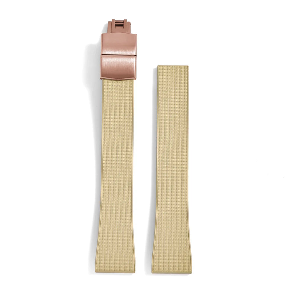 Original Stripess CTS FKM 20mm rubber watch strap for d-elug FKM CTS quick release watch strap silver butterfly buckle cut to size