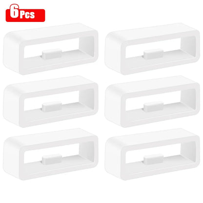 10 pièces/5 pièces/4 pièces bracelet de montre noir blanc 18mm 20mm 22mm 26mm bracelet boucle anneau Silicone caoutchouc bracelets de montre accessoires support casier