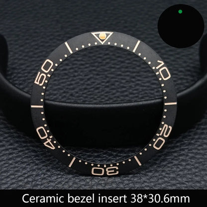 38mm x 30.6mm Sloped Ceramic Bezel GMT and Diving Watch Insert for 40mm Men's Watch Replacement Watch Bezel Inserts