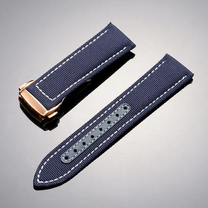 Bracelet de montre en Nylon 20mm 22mm pour Omega Seamaster 300, bracelet de montre pour Speedmaster AT150, boucle pliante en toile, Bracelets de Sport pour hommes