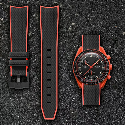 Cinturino per orologio da 20 mm per Omega x Swatch MoonSwatch - Gomma / Curvo / Sgancio rapido - 1 pezzo