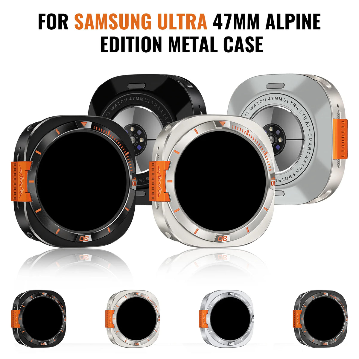 Funda protectora integral de metal para reloj Samsung Ultra de 47 mm, motivo de montaña, ideal para deportes de aventura al aire libre