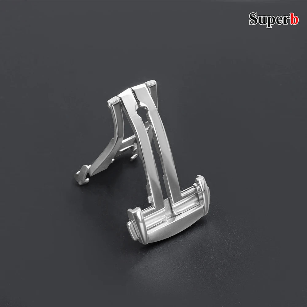 Boucle de montre pliable 16mm 18mm 20mm pour Omega, fermoirs déployants en acier inoxydable pour Seamaster, bouton de bracelet poli ou mat