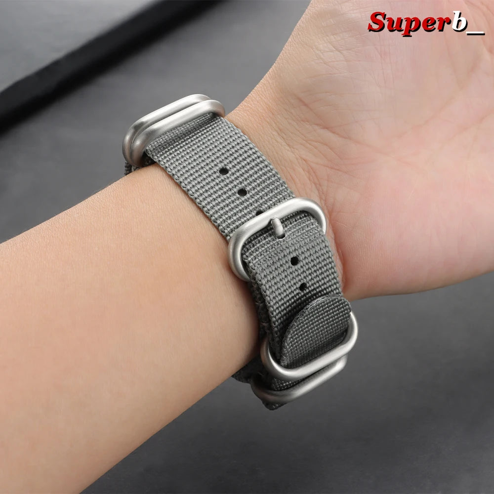 Casual Military Watch Strap, Made of High Quality Nylon, for Omega 18mm 20mm 22mm, for Seiko Army Sports, Replacement Strap