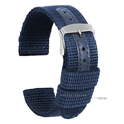 Cinturino per orologio in tela di Nylon intrecciato, cintura morbida, cinturino universale in pelle per uomo donna, cinturino sportivo da 18mm 20mm 22mm 24mm