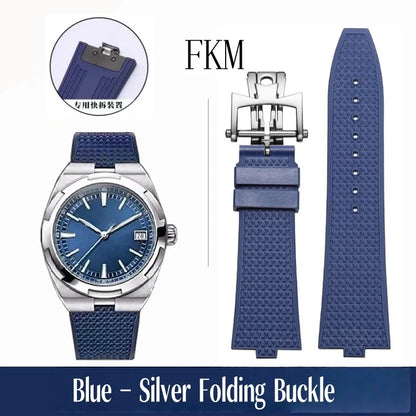 Bracelet de montre en caoutchouc Fluoros FKM à dégagement rapide, pour bracelet Vacheron VC Overseas 4300V 4500V 5500V 7900V, 24x7mm