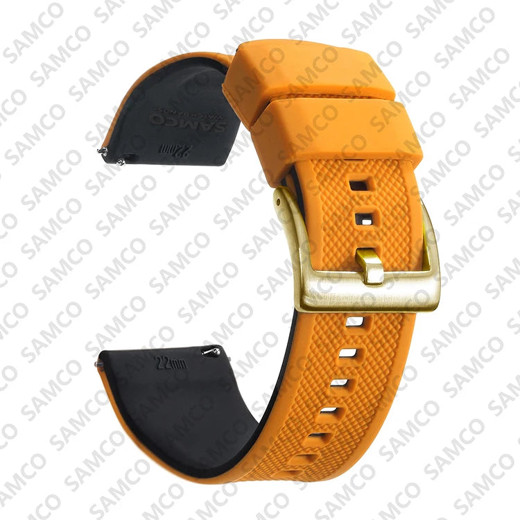 Bracelet de montre en Silicone de qualité supérieure, 18mm 20mm 22mm, à dégagement rapide, en caoutchouc, de remplacement