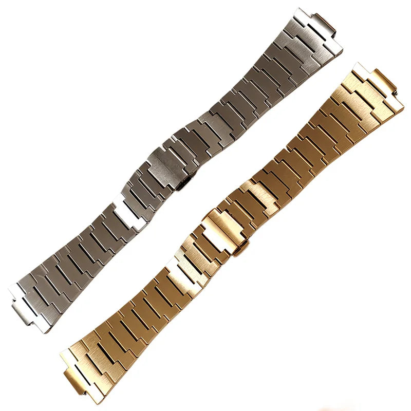 Bracelet de montre pour Tissot PRX Super Player T137410A/407A 26*12mm, articulation convexe, métal raffiné, argent, or, acier inoxydable